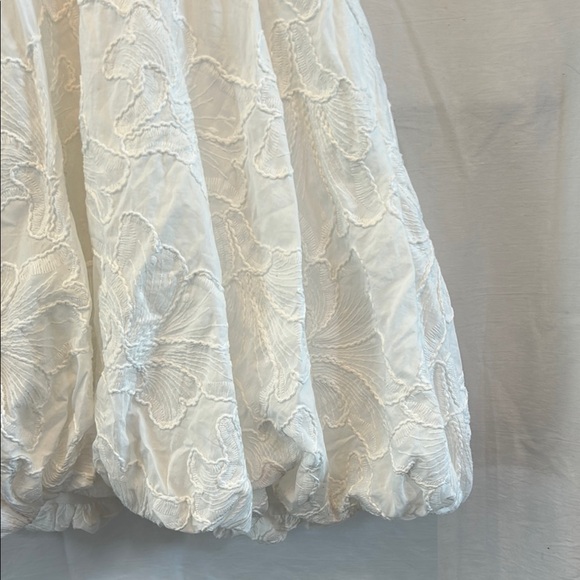 ZARA EMBROIDERED VOLUMINOUS DRESS ZW COLLECTION Oyster-white | XS - Picture 15 of 16